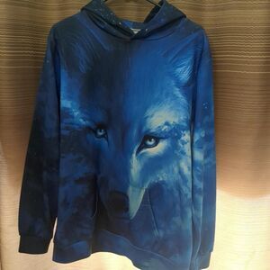 Non Women's Blue and Navy Hoodie
